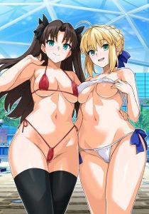 คุณเซเบอร์ในสระว่ายน้ำ [Royal Bitch (haruhisky)] Saber-san Yarimoku Nanpamachi Pool Hen (Fate stay night)